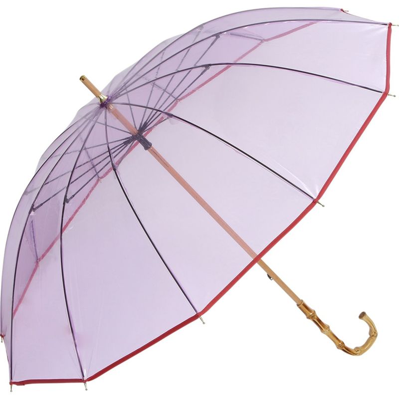 雨傘 カラーパイピング 12本骨 ビニール傘 長傘 RL608 | ASCENTE