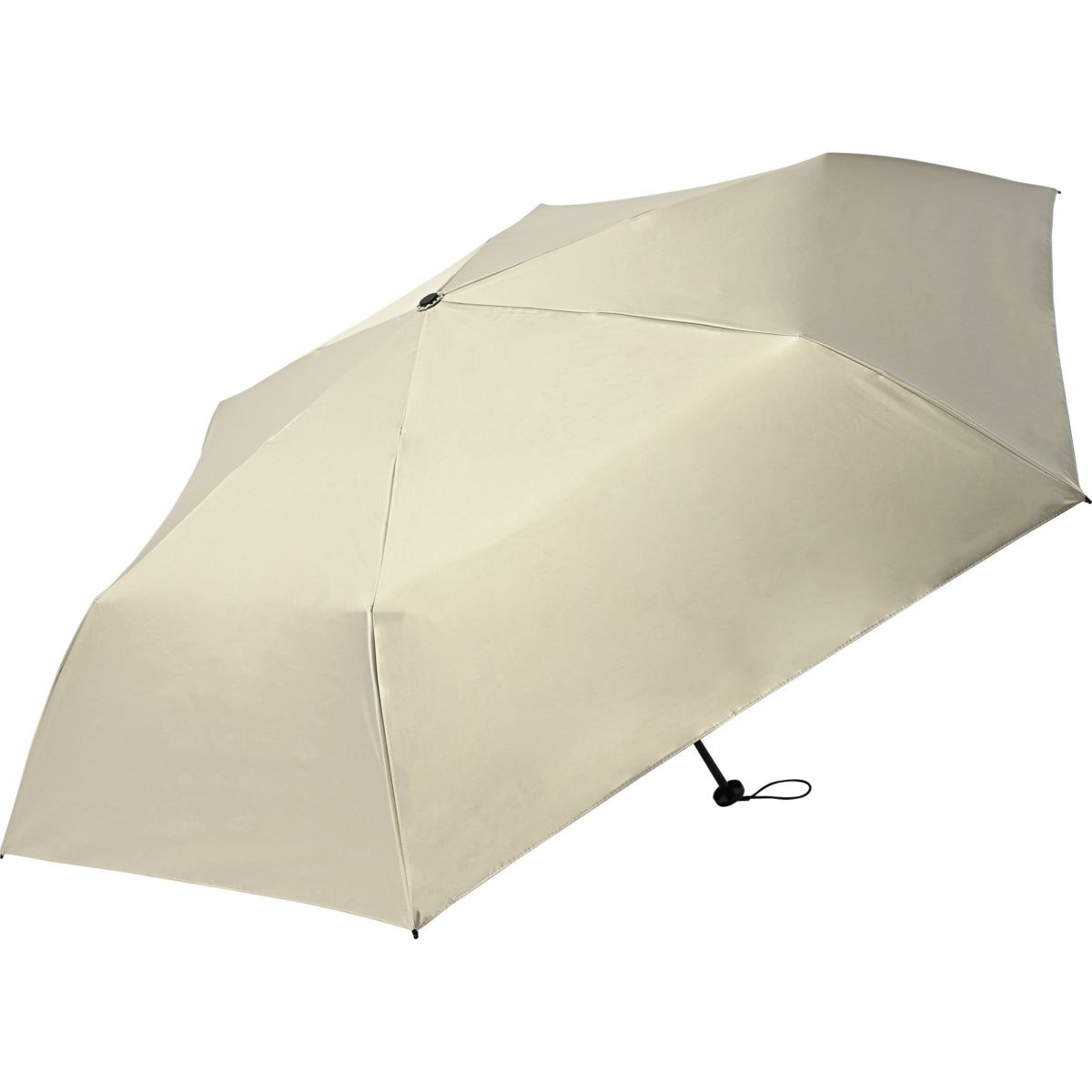 assa公式 AM544 メンズ 折りたたみ傘 ベージュ 無地 完全遮光 晴雨兼用 軽量