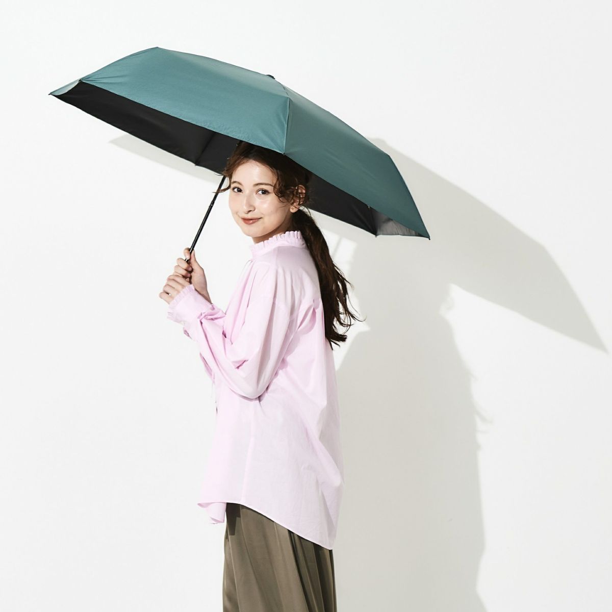 assa公式 メンズ 完全遮光 折りたたみ傘 AM544 晴雨兼用 軽量 58cm 無地