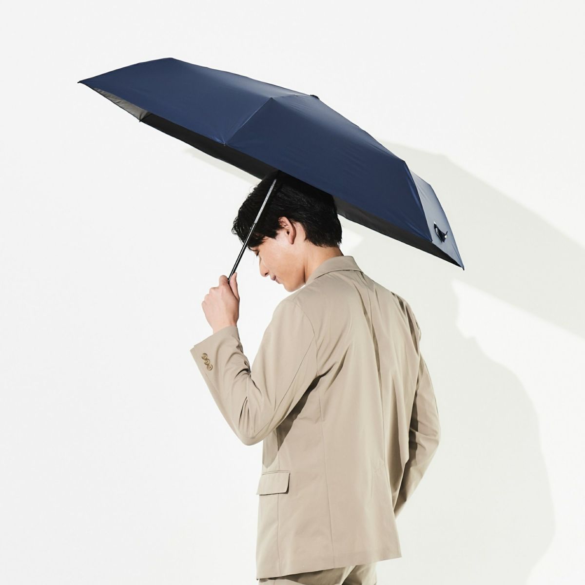 assa公式 メンズ 完全遮光 折りたたみ傘 AM544 晴雨兼用 軽量 58cm 無地