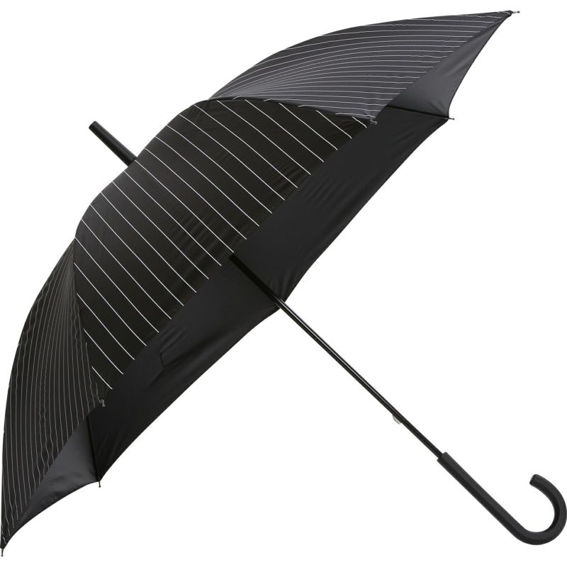 バーバリーブラックシャドウストライプの長傘 AL451 シンプルストライプ ALL IN UMBRELLA 晴雨兼用傘【assa