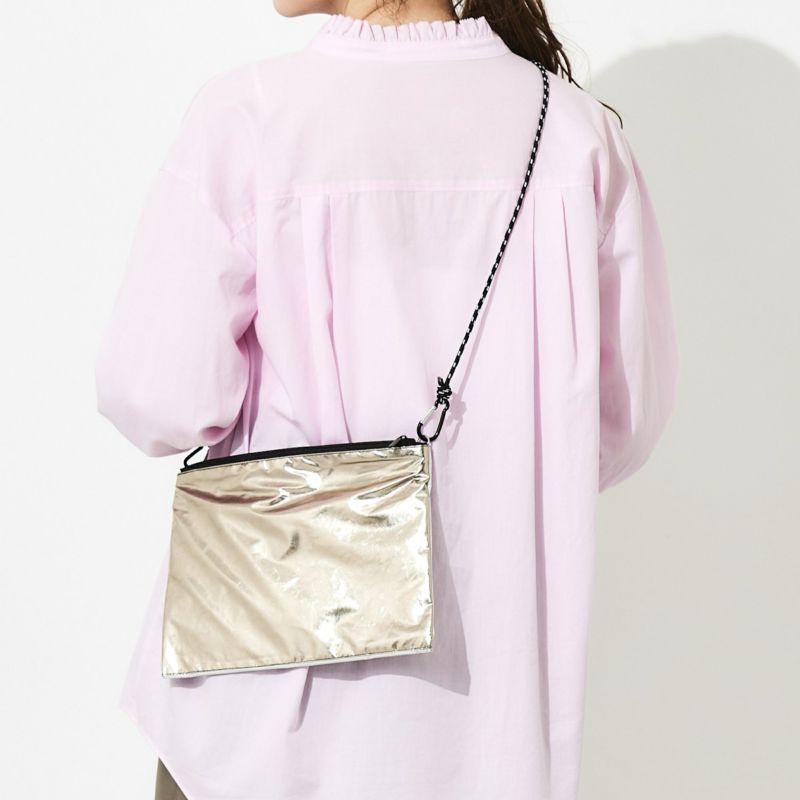 バオバオ メタリックシルバー×つや消しゴールド サコッシュ 斜め掛けバッグ メタリックサコッシュ RBS583 | ASCENTE Online Store
