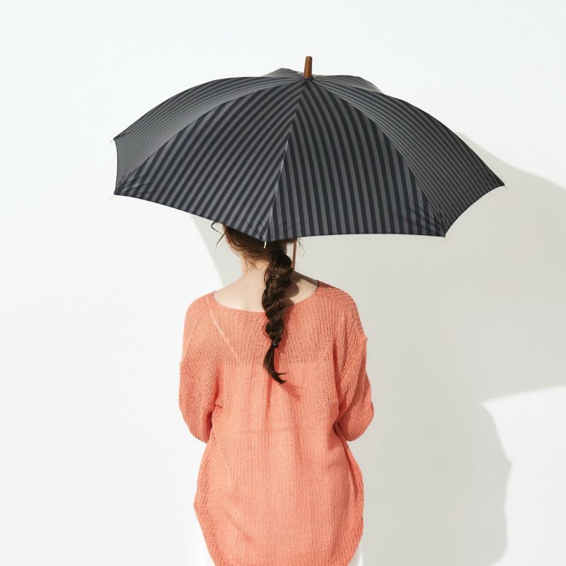 日傘 ノーマルストライプ 《ALL IN UMBRELLA》 晴雨兼用 長傘 AL753