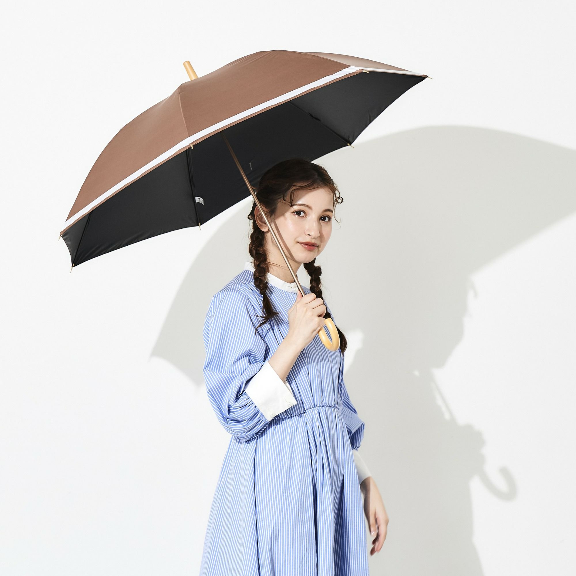 熱い長い夜の誘惑 シルエット 星空を再現した大人のレディース長傘！晴雨兼用雨傘8本骨60cm