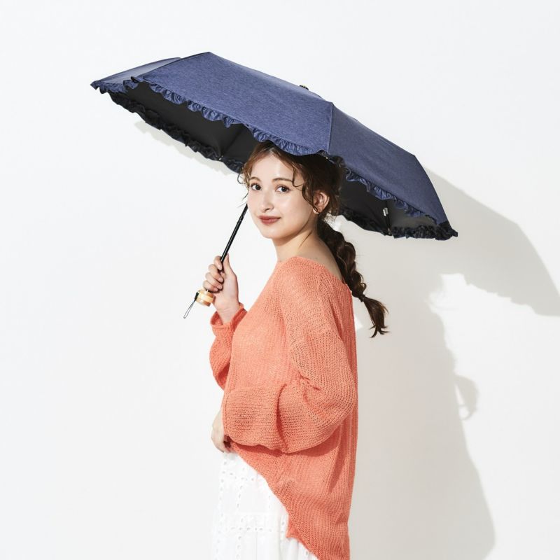 日傘 デニムフリル 折りたたみ傘 FM911 | ASCENTE Online Store